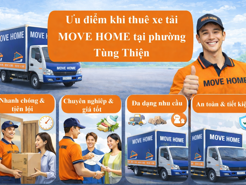Dịch vụ cho thuê xe tải tại phường Tùng Thiện Hà Nội – Move Home